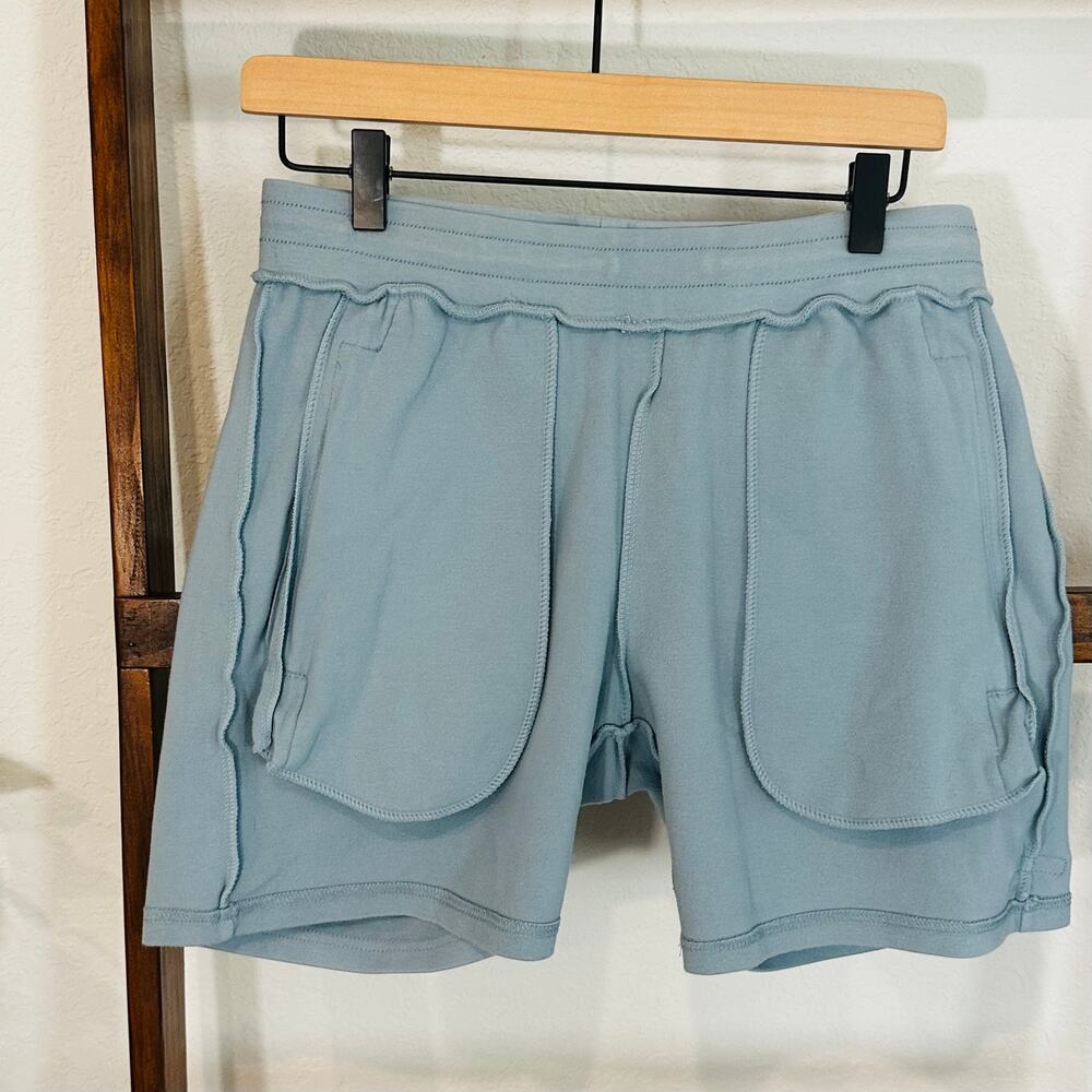 Alphalete Men’s Blue Drawstring Sweat Shorts Logo Patch Size Medium - Picture 9 of 11